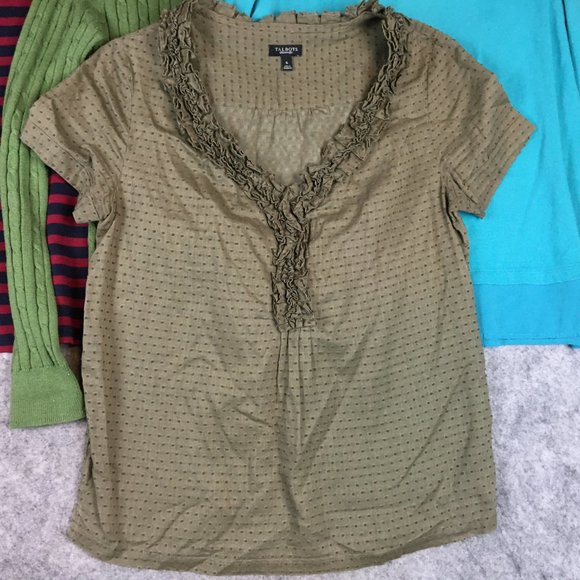 Talbots Tops Size 6 S Lot of 4 Career Casual Solid Stripe Knit Cotton Wool Blend - Picture 2 of 16